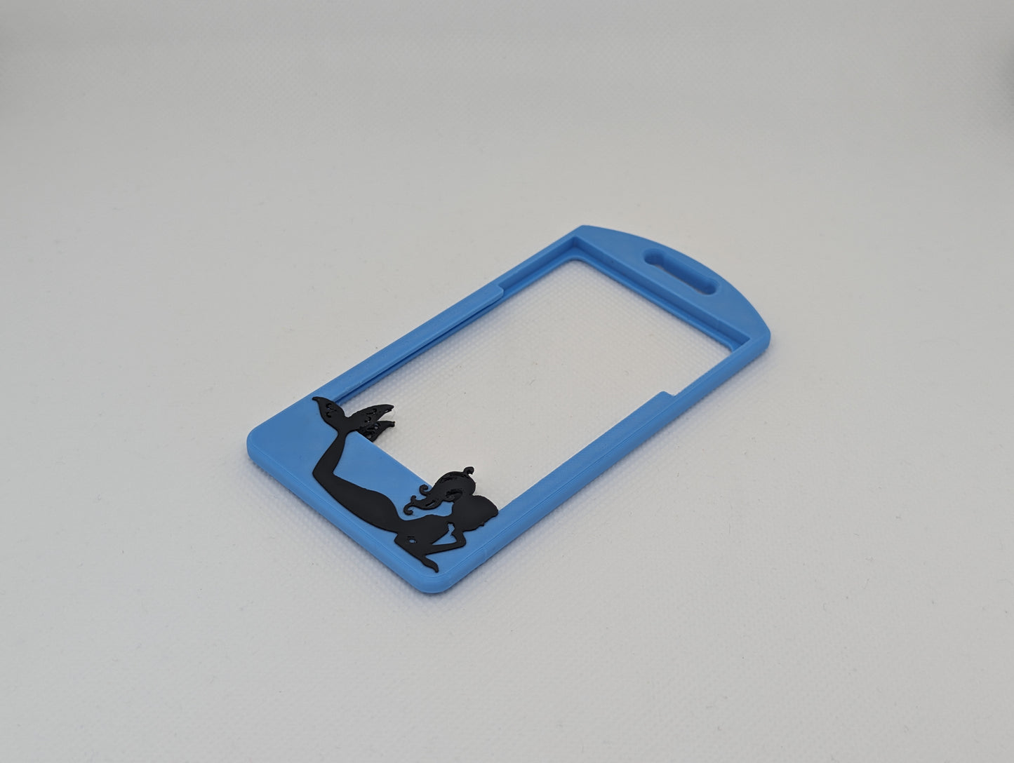 Double-sided black mermaid overhang on light blue