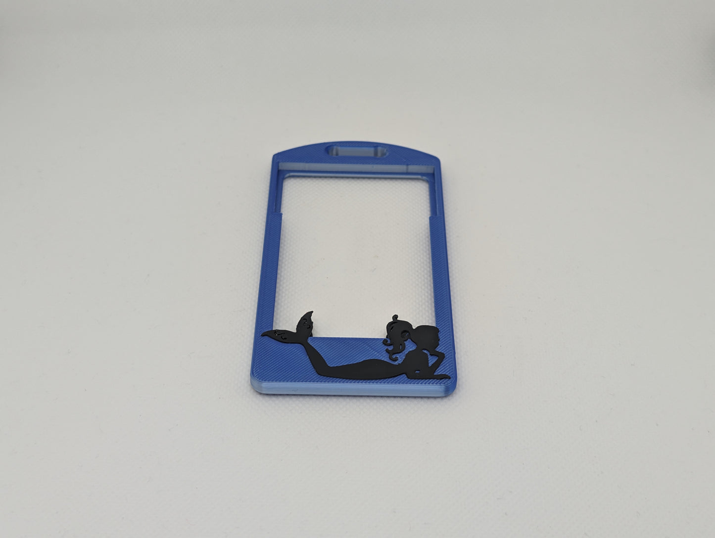 Double-sided black mermaid overhang on dual colour poly blue / grey